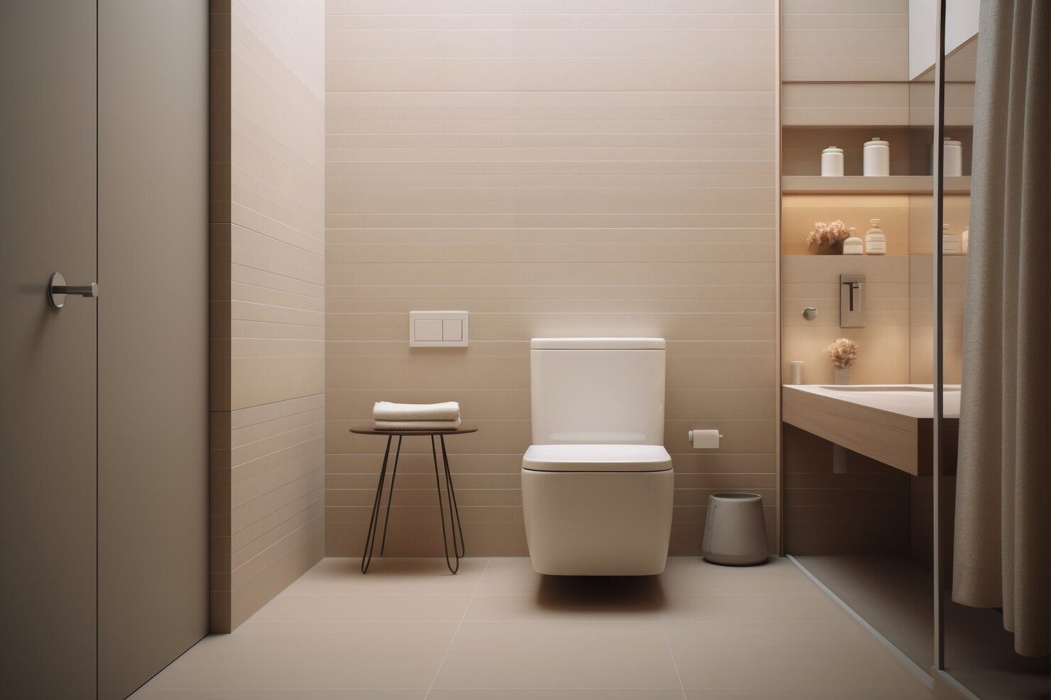 WC suspendu moderne avec fixation murale invisible et design épuré pour une salle de bain contemporaine